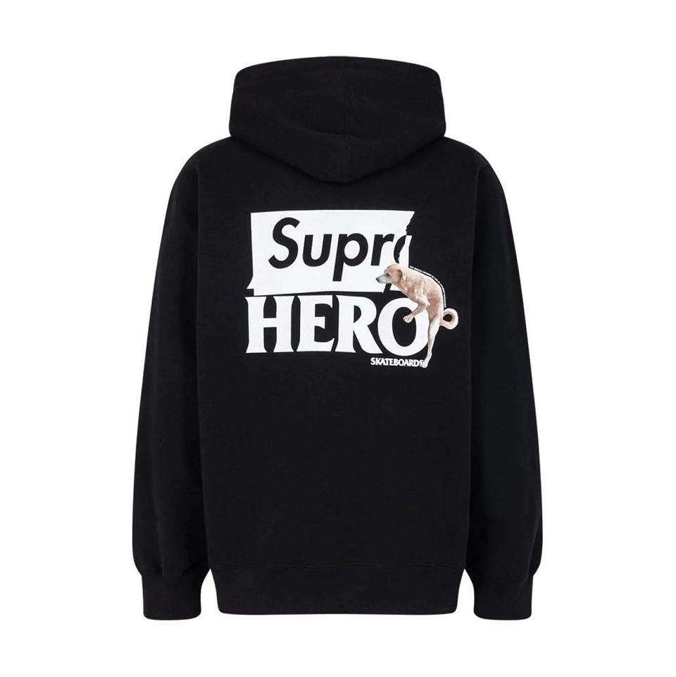 Black Supreme X Antihero Hoodie | Supreme 132HK